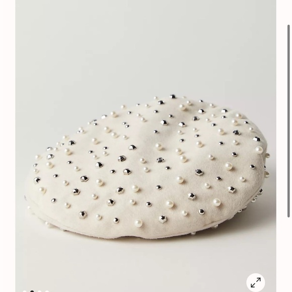 Free People So Emma Beret One Size New Understated Leather